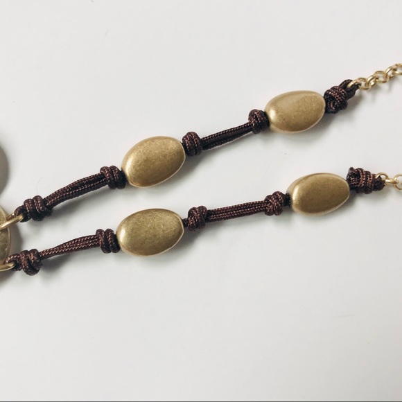 NWT Bella Uno matte Gold/brown necklace - Picture 5 of 7